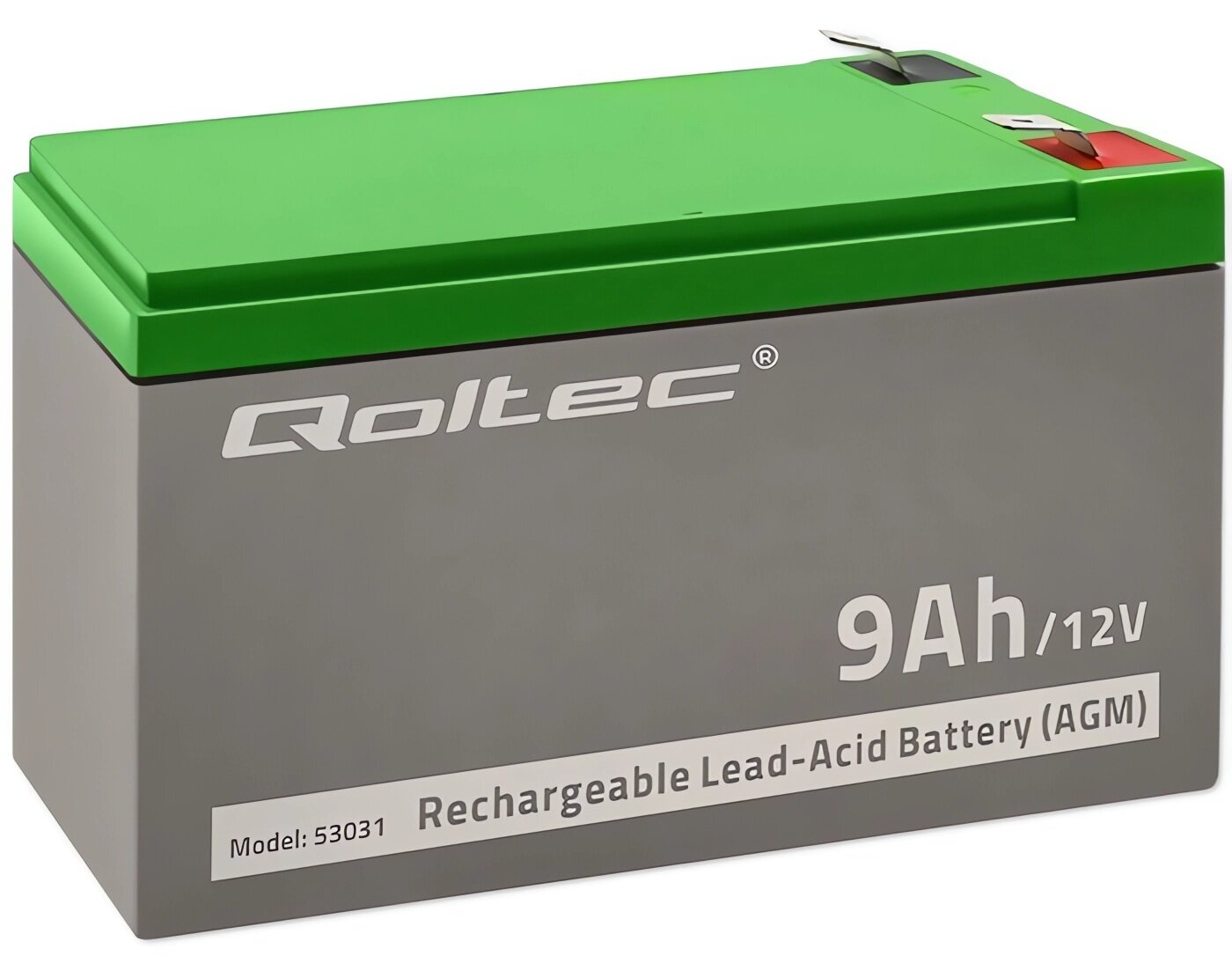Акумуляторна батарея Qoltec AGM 12V 9Ah (53031) - зображення 1