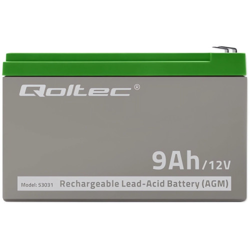 Акумуляторна батарея Qoltec AGM 12V 9Ah (53031) - зображення 2