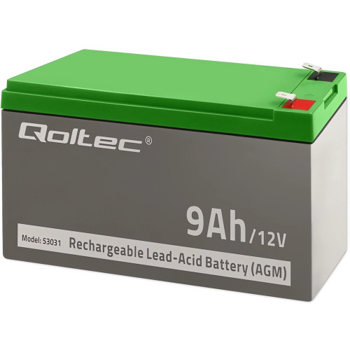 Акумуляторна батарея Qoltec AGM 12V 9Ah (53031) - зображення 3