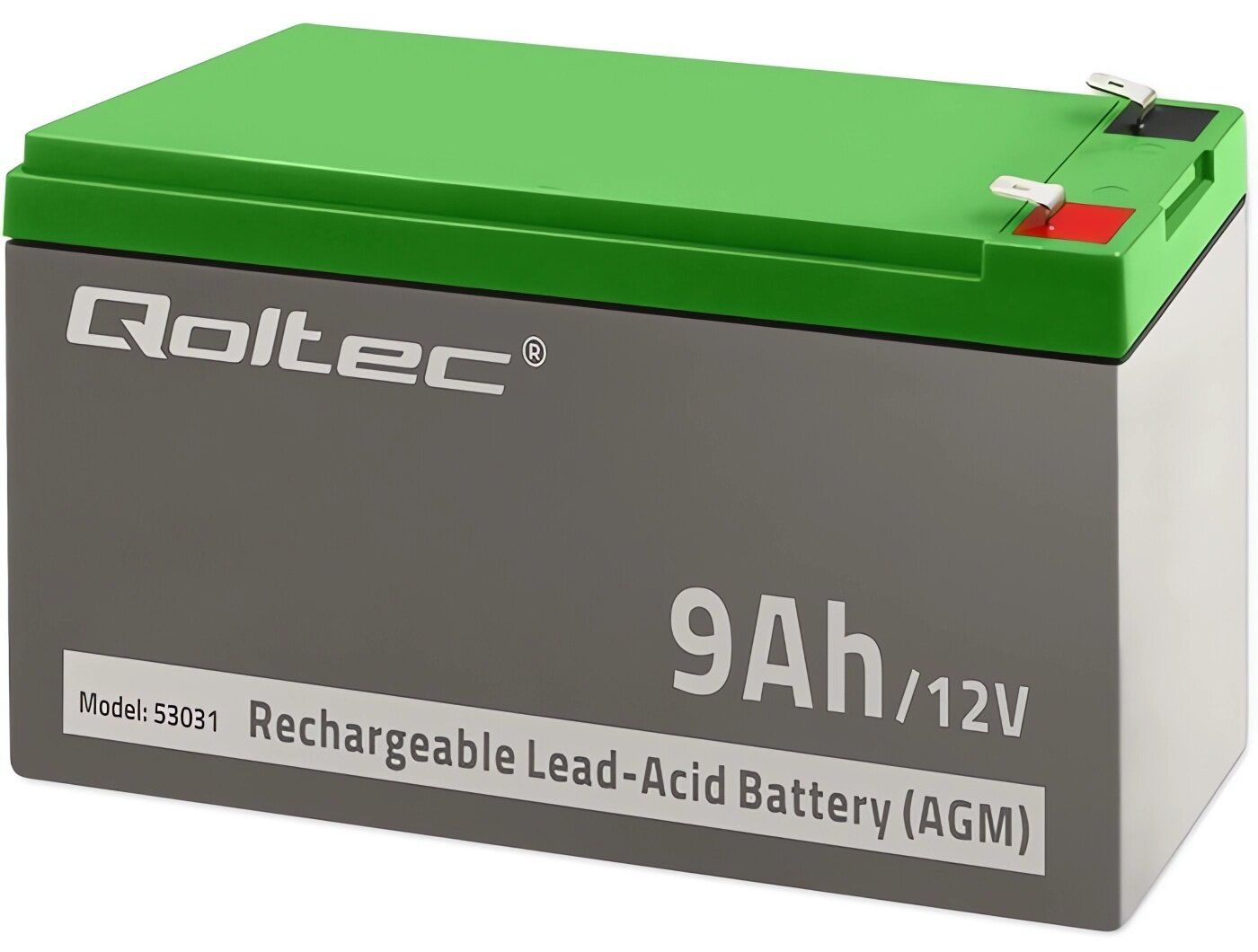 Акумуляторна батарея Qoltec AGM 12V 9Ah (53031) - зображення 3