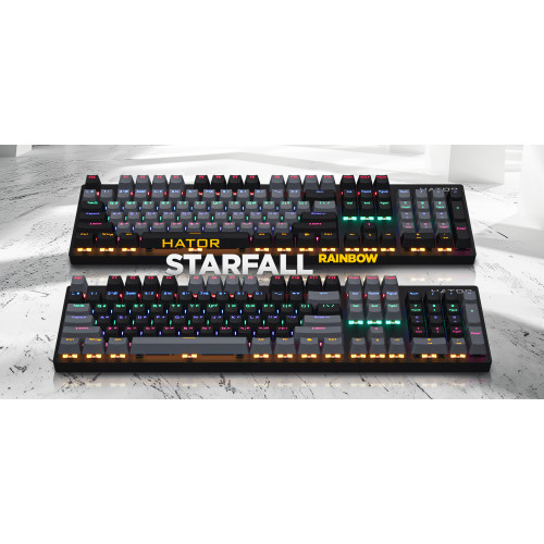 Клавіатура Hator Starfall Rainbow Origin Blue (HTK-609-BBG) - зображення 8