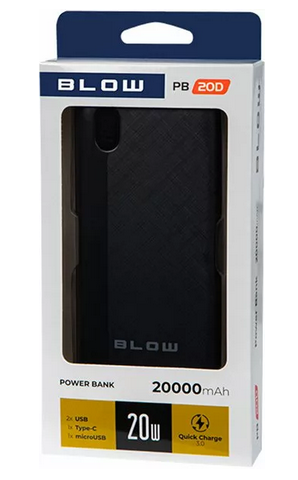 Батарея POWER BANK Blow PB20D 20000mAh QC 3.0 18W - зображення 3