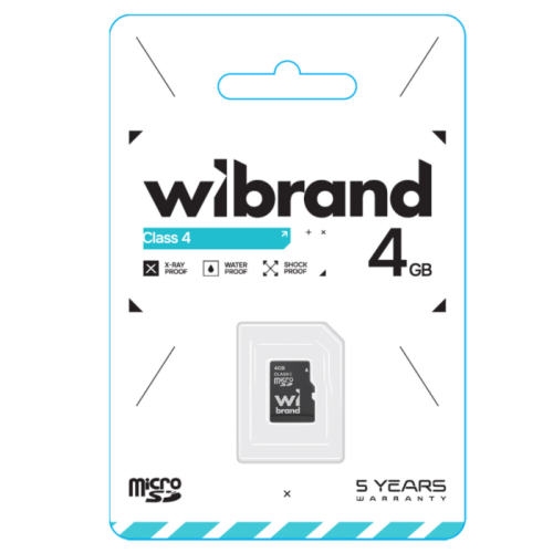 MicroSD 4 Gb Wibrand class 4 - зображення 3