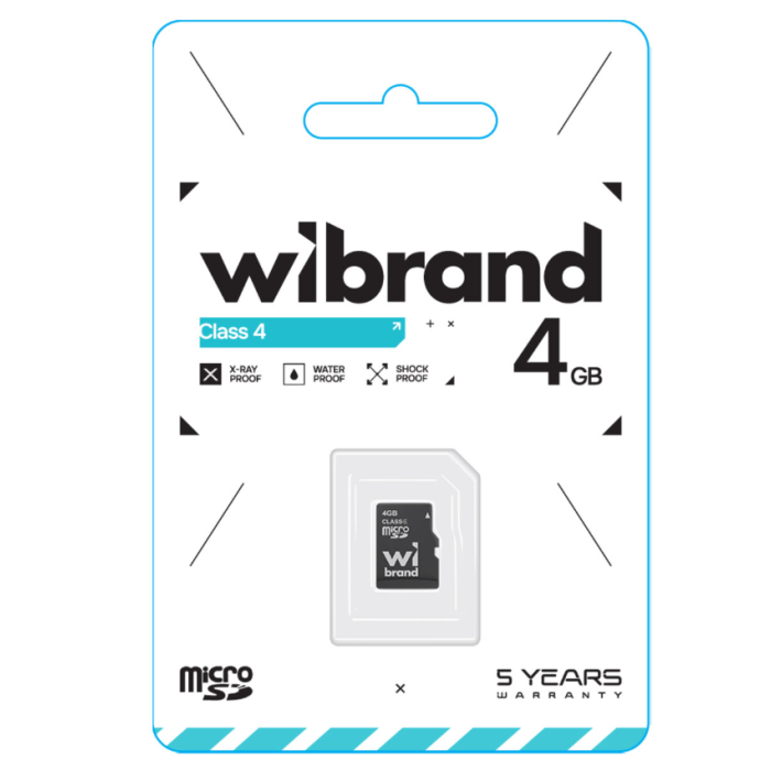 MicroSD 4 Gb Wibrand class 4 - зображення 3