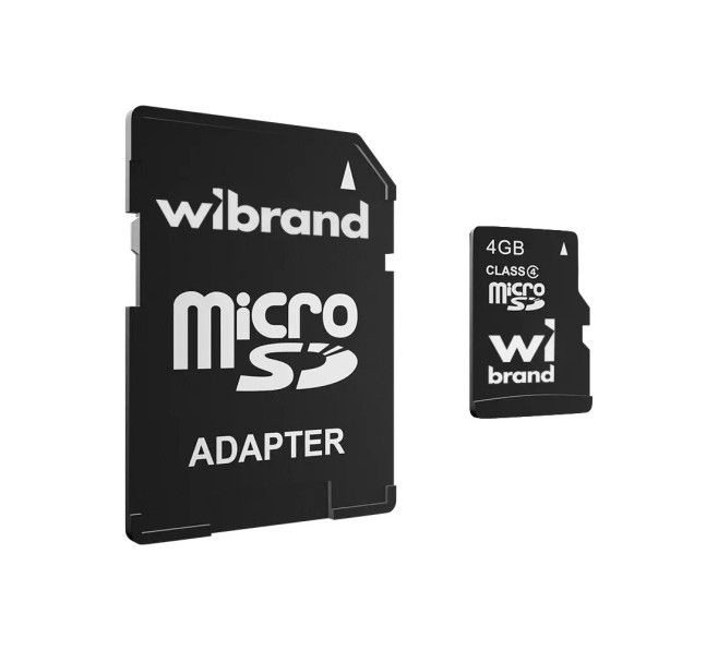 MicroSD 4 Gb Wibrand class 4 - зображення 1