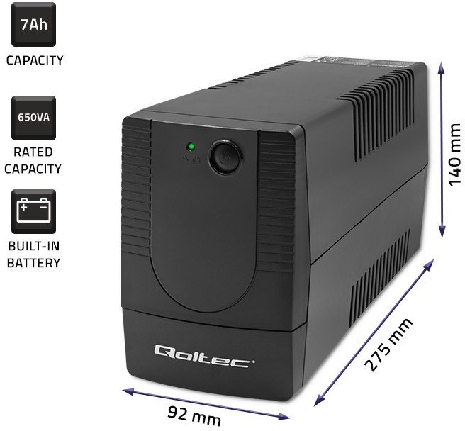 ББЖ Qoltec Monolith Line Interactive UPS (53772) - зображення 2