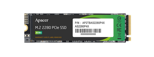 Накопичувач SSD NVMe M.2 256GB Apacer AS2280P4X (AP256GAS2280P4X-1) - зображення 1