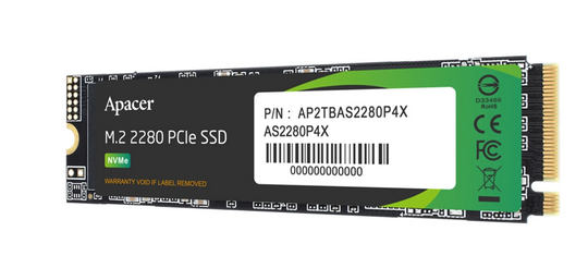 Накопичувач SSD NVMe M.2 256GB Apacer AS2280P4X (AP256GAS2280P4X-1) - зображення 2