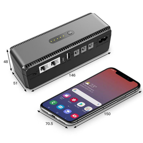 ББЖ YEPO Mini Smart Portable UPS 10400 mAh 36W DC 5V\/9V\/12V UA-102822, для роутерів - зображення 2