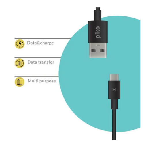 Кабель USB2  АM-Type C 2м, 2.4A, Piko CB-UT12 - зображення 2