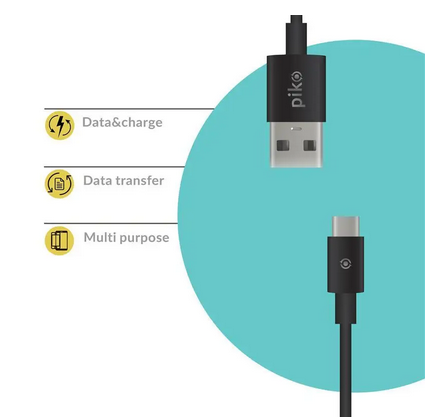 Кабель USB2  АM-Type C 2м, 2.4A, Piko CB-UT12 - зображення 2