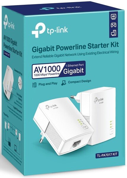 Мережевий адаптер PowerLine TP-Link Gigabit Powerline Starter Kit TL-PA7017KIT - зображення 8