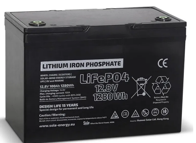 Акумуляторна батарея Sole LiFePO4 100Ah 12.8V - зображення 1