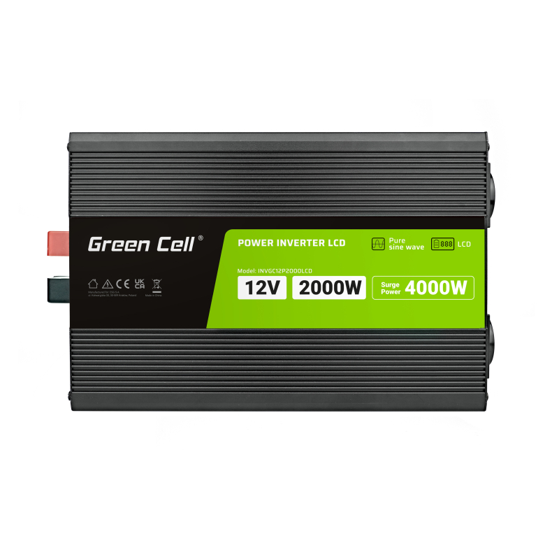 Інвертор Green Cell  PowerInverter LCD 12V 2000W\/4000W (INVGC12P2000LCD) - зображення 1