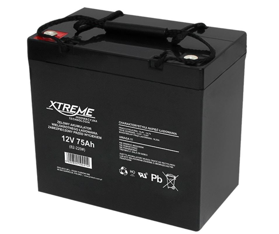 Акумуляторна батарея BLOW XTREME, 12V, 75Ah, гелева (82-229#) - зображення 1