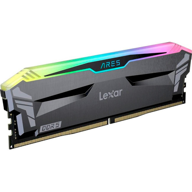 Пам'ять DDR5 RAM_32Gb (2x16Gb) 6400Mhz Lexar Ares RGB Black (LD5EU016G-R6400GDLA) - зображення 2