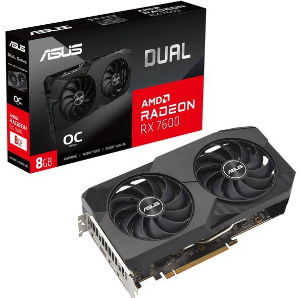 Відеокарта ATI Radeon RX 7600 8 Gb GDDR6 Asus (DUAL-RX7600-O8G-V2) - зображення 1