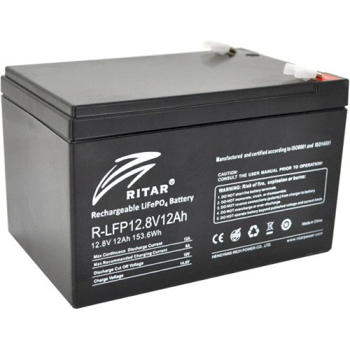 Акумуляторна батарея Ritar LiFePo4 12.8V-12Ah (R-LFP 12.8V 12Ah) - зображення 1