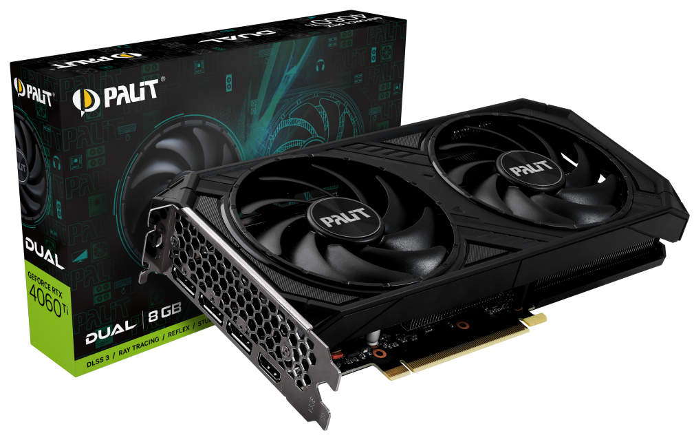 Відеокарта GeForce RTX 4060 Ti 8 GDDR6 PALIT Dual (NE6406T019P1-1060D) - зображення 1