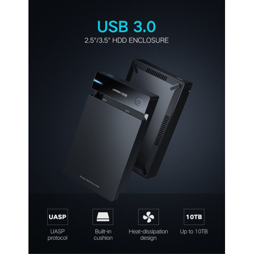 Зовнішня кишеня для HDD UGREEN - зображення 5