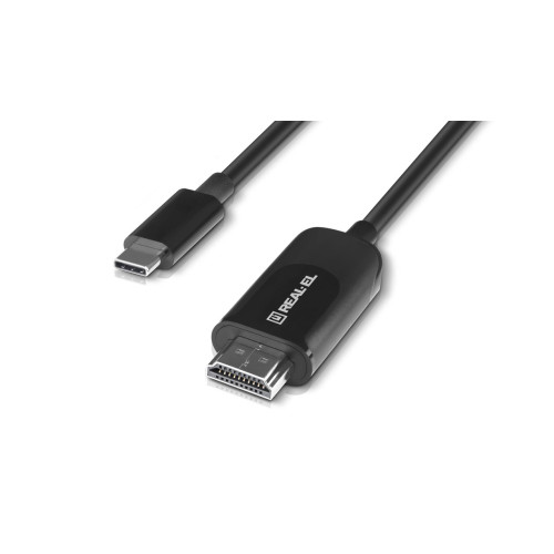 Кабель USB Type C to HDMI, REAL-EL CHD-180, 4K 60Hz, 1.8 м - зображення 3