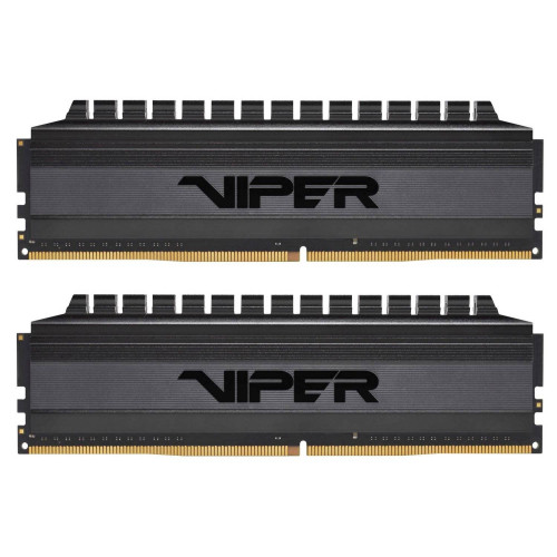 Пам'ять DDR4 RAM_16Gb (2x8Gb) 3000Mhz Patriot Viper 4 Blackout (PVB416G300C6K) - зображення 1