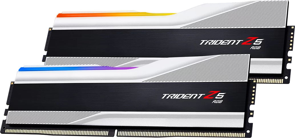 Пам'ять DDR5 RAM_64Gb (2x32Gb) 6400Mhz G.Skill Trident Z5 RGB Silver (F5-6400J3239G32GX2-TZ5RS) - зображення 1