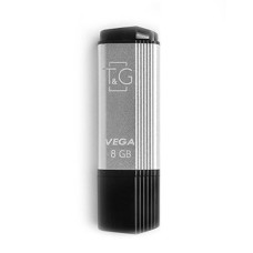 Флеш пам'ять USB 8 Gb T&G 121 Vega series Silver USB 2.0 - зображення 1