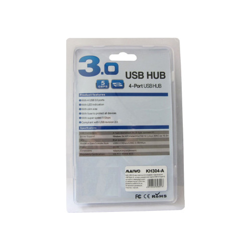 Концентратор USB 3.0 Maiwo KH304-A, 4 порти - зображення 6