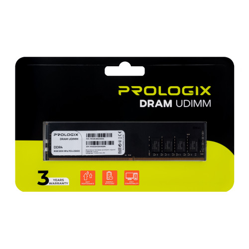 Пам'ять DDR4 RAM 8Gb (1x8Gb) 3200Mhz Prologix (PRO8GB3200D4) - зображення 4