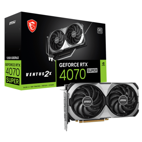 Відеокарта GeForce RTX 4070 SUPER 12 GDDR6X MSI VENTUS 2X OC (RTX 4070 SUPER 12G VENTUS 2X OC) - зображення 1