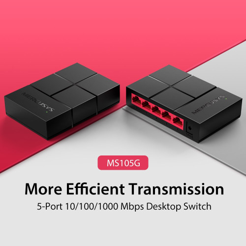 Комутатор Switch Mercusys MS105G, 5-port - зображення 6