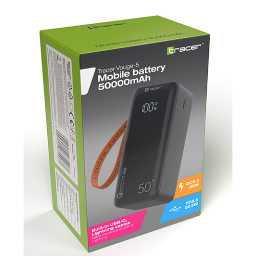 Батарея POWER BANK Tracer VOUGE-5 50000mAh 20W - зображення 4