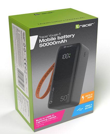 Батарея POWER BANK Tracer VOUGE-5 50000mAh 20W - зображення 4