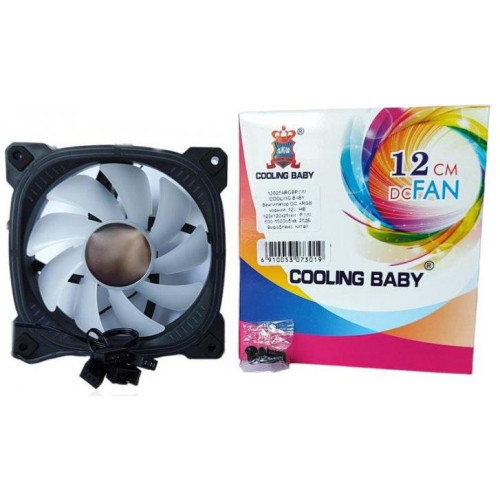 Вентилятор для корпусів 120 мм Cooling Baby 12025ARGBPWM - зображення 7