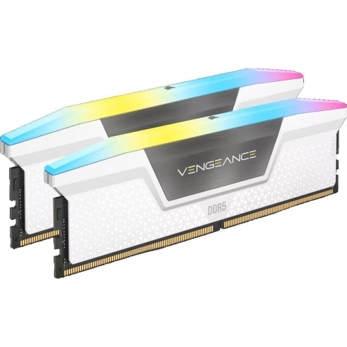 Пам'ять DDR5 RAM_32Gb (2x16Gb) 5200Mhz Corsair Vengeance RGB White (CMH32GX5M2B5200C40W) - зображення 2