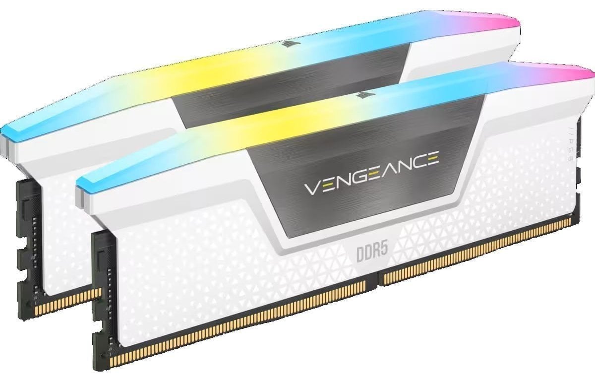 Пам'ять DDR5 RAM_32Gb (2x16Gb) 5200Mhz Corsair Vengeance RGB White (CMH32GX5M2B5200C40W) - зображення 2