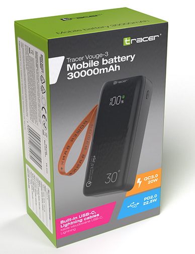 Батарея POWER BANK Tracer VOUGE-3 30000mAh 20W - зображення 4