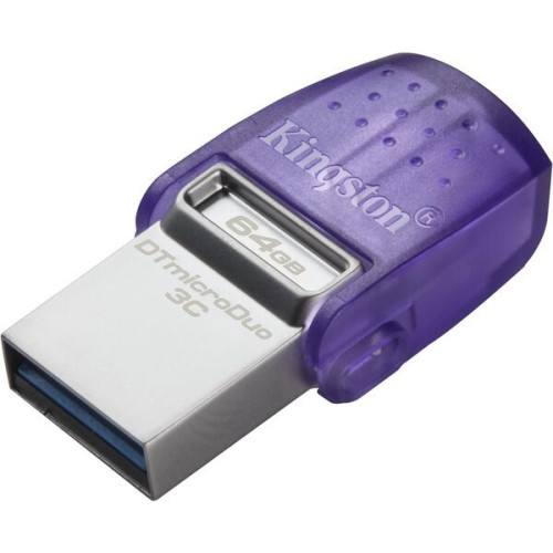 Флеш пам'ять USB 64 Gb Kingston DataTraveler microDuo 3C USB 3.2\/Type C (DTDUO3CG3\/64GB) - зображення 1