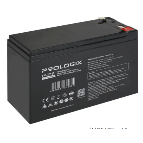 Акумуляторна батарея Prologix 12V 8Ah, AGM - зображення 1