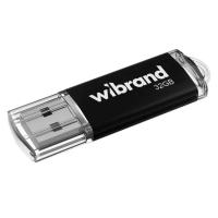 Флеш пам'ять USB 32 Gb Wibrand Cougar Black USB 2.0, пластик