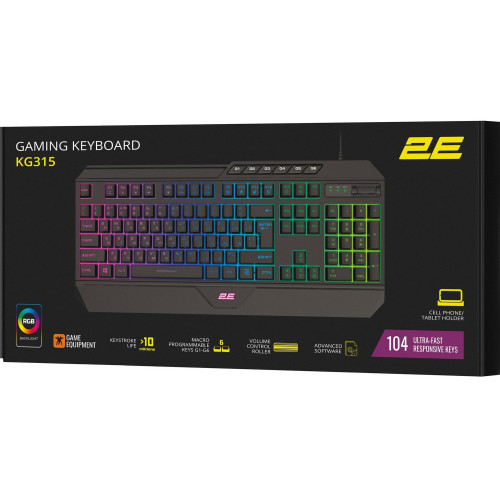 Клавіатура 2E Gaming KG315 RGB Black (2E-KG315UBK) - зображення 7