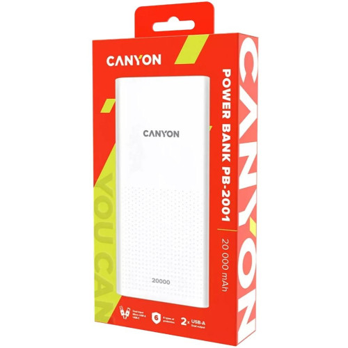 Батарея POWER BANK Canyon PB-2001 CNE-CPB2001W - зображення 3