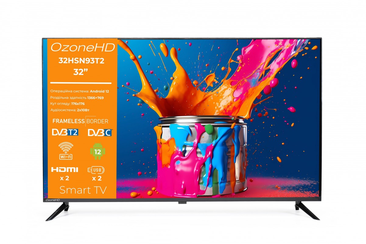 Телевізор 32 OzoneHD 32HSN93T2 - зображення 1