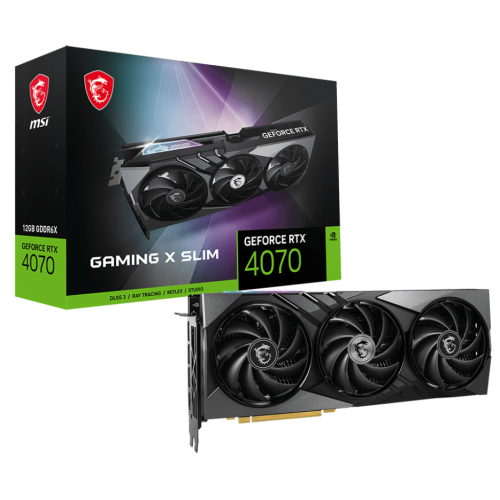 Відеокарта GeForce RTX 4070 12 GDDR6X MSI GAMING X SLIM (RTX 4070 12G GAMING X SLIM) - зображення 1