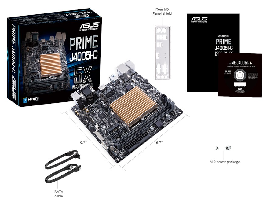 Мат. плата Asus PRIME J4005I-C - зображення 6