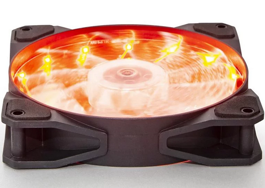 Вентилятор для корпусів 120 мм Frime Iris LED Fan 15LED Orange (FLF-HB120O15) - зображення 2