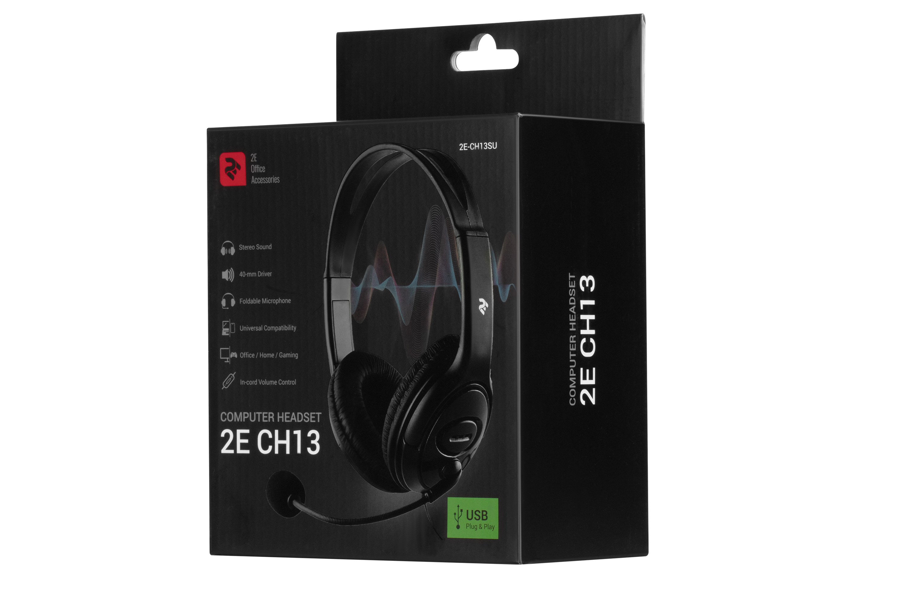 Гарнітура 2E CH13 Over-Ear USB Black (2E-CH13SU) - зображення 7