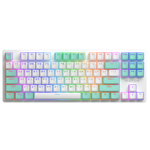 Клавіатура Hator Rockfall 2 Mecha TKL Signature Edition White\/Mint (HTK-521-WWM) - зображення 1