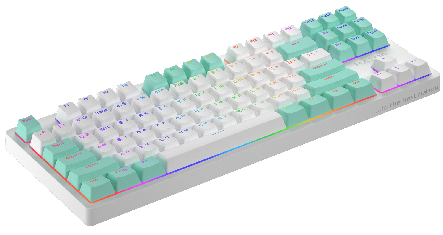 Клавіатура Hator Rockfall 2 Mecha TKL Signature Edition White\/Mint (HTK-521-WWM) - зображення 2